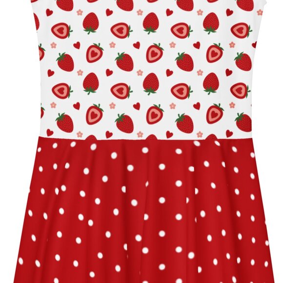 Strawberry Hearts Swing Pin Up Dress - Picture 5 of 11